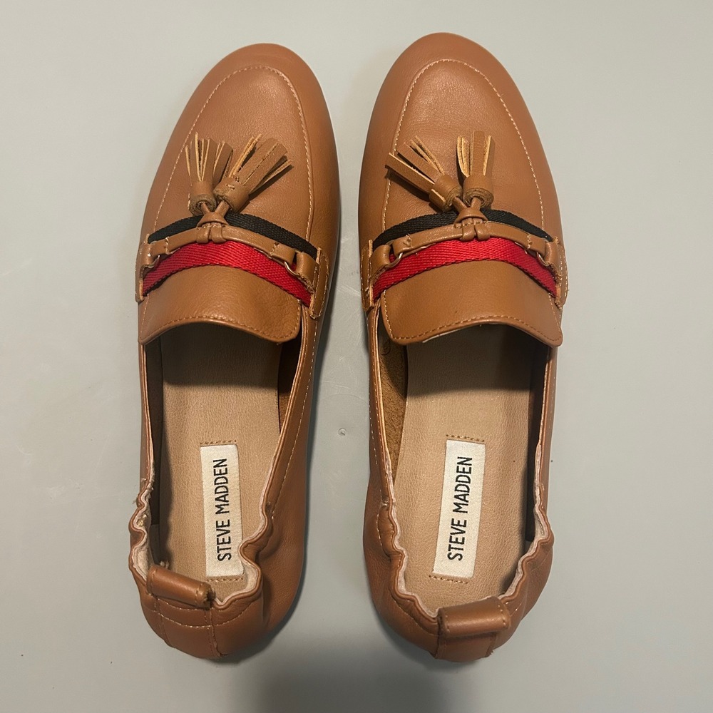 Steve Madden Loafers Tassel Accents Slip On‎ Flats Comfortable Shoes 8M